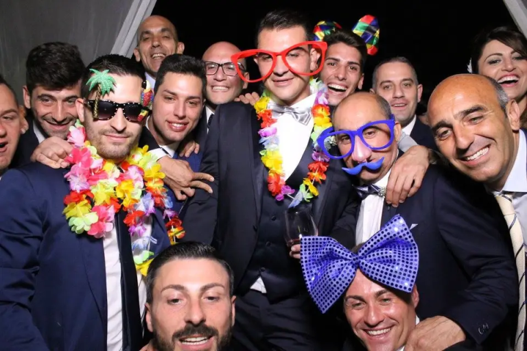 Photo Booth Rental Los Angeles-group of people using a photo booth (21)